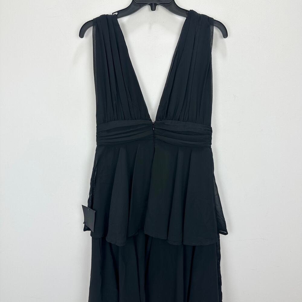 Lulus Amazing Evening Black Tiered Maxi Dress Chiffon Formal Evening Medium NWT - Picture 10 of 11